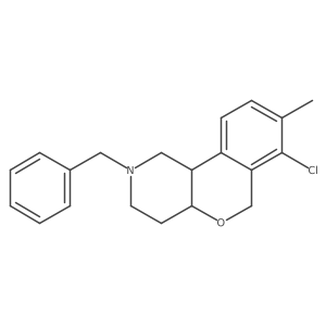 trans-2-benzyl-7-chloro-8-methyl-2,3,4,4a,6,10b-hexahydro-1H-isochromeno[4,3-c]pyridine结构式