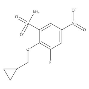 Benzenesulfonamide, 2-(cyclopropylmethoxy)-3-fluoro-5-nitro- Structure