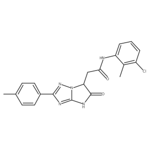 N-(3-chloro-2-methylphenyl)-2-[2-(4-methylphenyl)-5-oxo-5,6-dihydro-4H-imidazo[1,2-b][1,2,4]triazol-6-yl]acetamide结构式