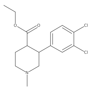 Ethyl 3-(3,4-dichlorophenyl)-1-methylpiperidine-4-carboxylate Structure