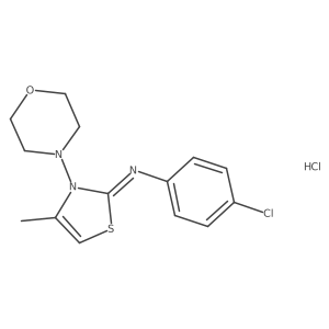 (Z)-4-chloro-N-(4-methyl-3-morpholinothiazol-2(3H)-ylidene)aniline hydrochloride结构式