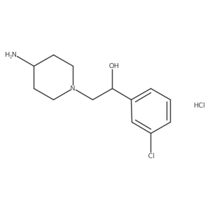 2-(4-Amino-piperidin-1-yl)-1-(3-chloro-phenyl)-ethanol hydrochloride Structure