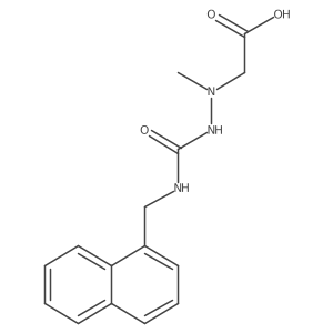 2-(1-Methyl-2-((naphthalen-1-ylmethyl)carbamoyl)hydrazinyl)acetic acid Structure