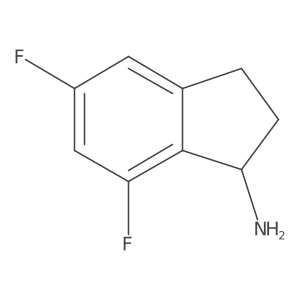 (R)-5,7-Difluoro-2,3-dihydro-1H-inden-1-amine结构式