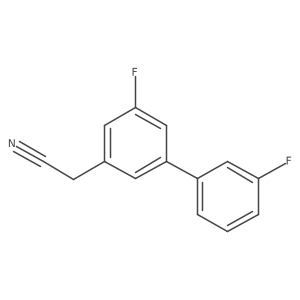 2-(3',3-Difluorobiphenyl-5-yl)acetonitrile结构式