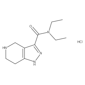 N,N-Diethyl-4,5,6,7-tetrahydro-1H-pyrazolo[4,3-c]pyridine-3-carboxamide hydrochloride结构式
