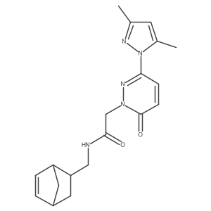 N-(bicyclo[2.2.1]hept-5-en-2-ylmethyl)-2-[3-(3,5-dimethyl-1H-pyrazol-1-yl)-6-oxopyridazin-1(6H)-yl]acetamide Structure