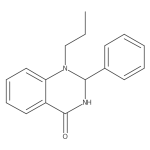 2,3-Dihydro-2-phenyl-1-propyl-4(1H)-quinazolinone结构式