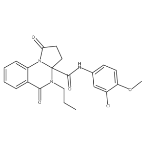 N-(3-chloro-4-methoxyphenyl)-1,5-dioxo-4-propyl-2,3,4,5-tetrahydropyrrolo[1,2-a]quinazoline-3a(1H)-carboxamide结构式