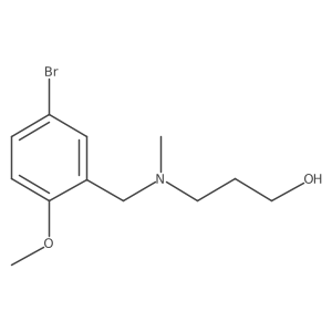 3-((5-Bromo-2-methoxybenzyl)(methyl)amino)propan-1-ol结构式