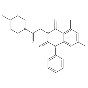 5,7-Dimethyl-3-[2-(4-methyl-1-piperidinyl)-2-oxoethyl]-1-phenylpyrido[2,3-d]pyrimidine-2,4(1H,3H)-dione Structure