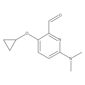 3-Cyclopropoxy-6-(dimethylamino)picolinaldehyde结构式