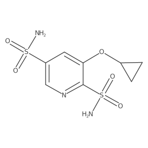 3-Cyclopropoxypyridine-2,5-disulfonamide结构式