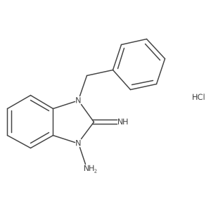 3-benzyl-2-imino-2,3-dihydro-1H-1,3-benzodiazol-1-amine hydrochloride Structure