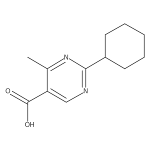 2-Cyclohexyl-4-methylpyrimidine-5-carboxylic acid结构式