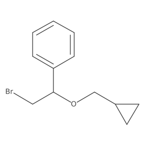 (2-Bromo-1-(cyclopropylmethoxy)ethyl)benzene Structure
