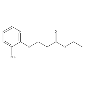 Ethyl 3-[(3-aminopyridin-2-yl)sulfanyl]propanoate结构式