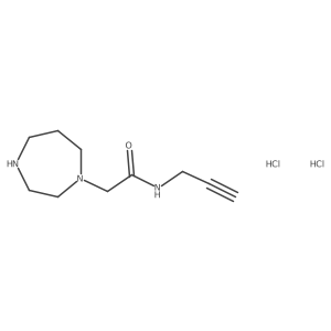 2-(1,4-diazepan-1-yl)-N-(prop-2-yn-1-yl)acetamide dihydrochloride结构式