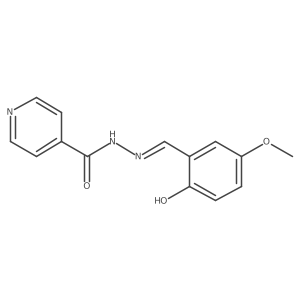 (E)-N'-(2-hydroxy-5-methoxybenzylidene)isonicotinohydrazide结构式