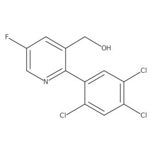 [5-fluoro-2-(2,4,5-trichlorophenyl)-3-pyridyl]methanol结构式