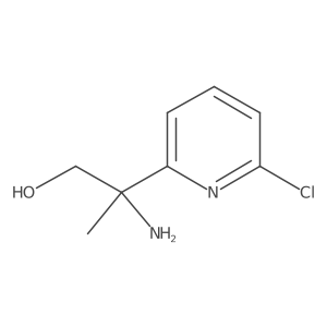 2-Amino-2-(6-chloropyridin-2-yl)propan-1-ol结构式