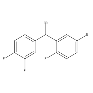 Benzene, 4-bromo-2-[bromo(3,4-difluorophenyl)methyl]-1-fluoro-结构式