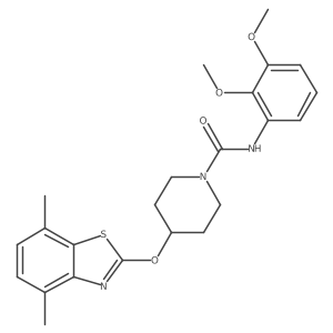 N-(2,3-dimethoxyphenyl)-4-((4,7-dimethylbenzo[d]thiazol-2-yl)oxy)piperidine-1-carboxamide结构式