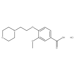 3-Methoxy-4-(2-morpholinoethoxy)benzoic acid hydrochloride Structure
