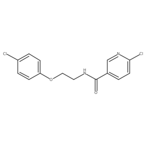 6-chloro-N-[2-(4-chlorophenoxy)ethyl]pyridine-3-carboxamide Structure