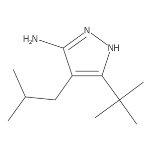 3-Tert-butyl-4-(2-methylpropyl)-1H-pyrazol-5-amine Structure