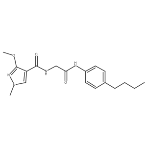 N-(2-((4-butylphenyl)amino)-2-oxoethyl)-3-methoxy-1-methyl-1H-pyrazole-4-carboxamide结构式