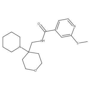 2-(methylsulfanyl)-N-{[4-(piperidin-1-yl)oxan-4-yl]methyl}pyridine-4-carboxamide Structure