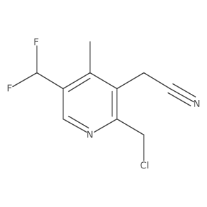 2-(Chloromethyl)-5-(difluoromethyl)-4-methylpyridine-3-acetonitrile结构式
