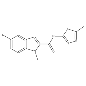 5-fluoro-1-methyl-N-(5-methyl-1,3,4-thiadiazol-2-yl)-1H-indole-2-carboxamide Structure