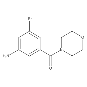 3-Bromo-5-[(morpholin-4-yl)carbonyl]aniline结构式