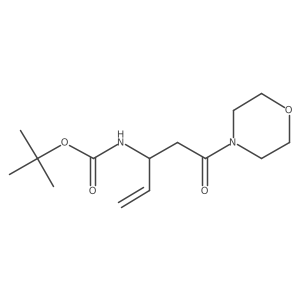 N-Boc-(+/-)-3-aminopent-4-en-(morpholin-4-yl)-amide Structure