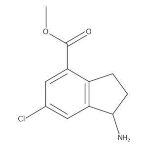 Methyl 1-amino-6-chloro-2,3-dihydro-1H-indene-4-carboxylate结构式