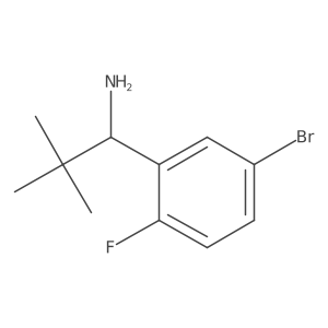 1-(5-Bromo-2-fluorophenyl)-2,2-dimethylpropan-1-amine结构式