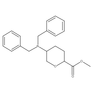 Methyl (2S,5R)-5-(dibenzylamino)tetrahydro-2H-pyran-2-carboxylate结构式