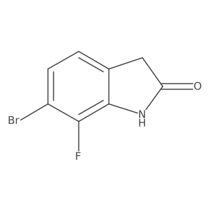 6-Bromo-7-fluoroindolin-2-one Structure