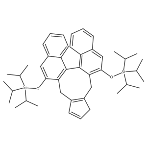 (13bR)-((4,17-Dihydro-1H-cyclopenta[6,7]cycloocta[2,1-a:3,4-a']dinaphthalene-5,16-diyl)bis(oxy))bis(triisopropylsilane)结构式
