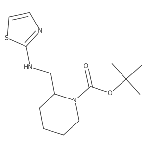 tert-Butyl 2-((thiazol-2-ylamino)methyl)piperidine-1-carboxylate结构式