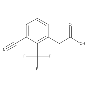 3-Cyano-2-(trifluoromethyl)phenylacetic acid Structure