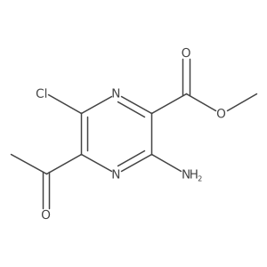 5-Acetyl-3-amino-6-chloro-pyrazine-2-carboxylic acid methyl ester Structure