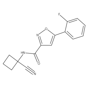 N-(1-cyanocyclobutyl)-5-(2-fluorophenyl)-1,2-oxazole-3-carboxamide结构式