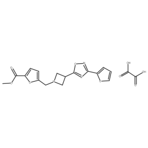 Methyl 5-((3-(3-(furan-2-yl)-1,2,4-oxadiazol-5-yl)azetidin-1-yl)methyl)furan-2-carboxylate oxalate结构式