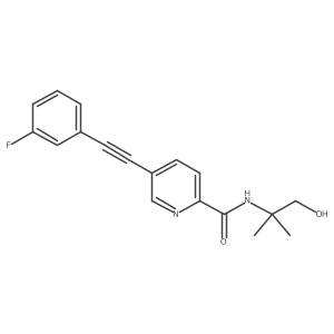 5-[2-(3-Fluorophenyl)ethynyl]-N-(2-hydroxy-1,1-dimethylethyl)-2-pyridinecarboxamide Structure
