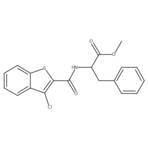 (S)-Methyl 2-(3-chlorobenzo[b]thiophene-2-carboxamido)-3-phenylpropanoate结构式