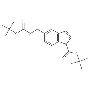 tert-butyl 5-((tert-butoxycarbonylamino)methyl)-1H-pyrrolo[3,2-b]pyridine-1-carboxylate结构式