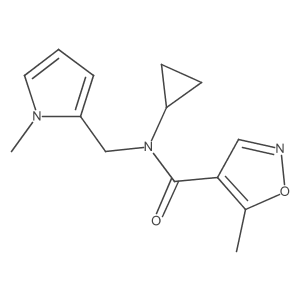 N-cyclopropyl-5-methyl-N-((1-methyl-1H-pyrrol-2-yl)methyl)isoxazole-4-carboxamide Structure